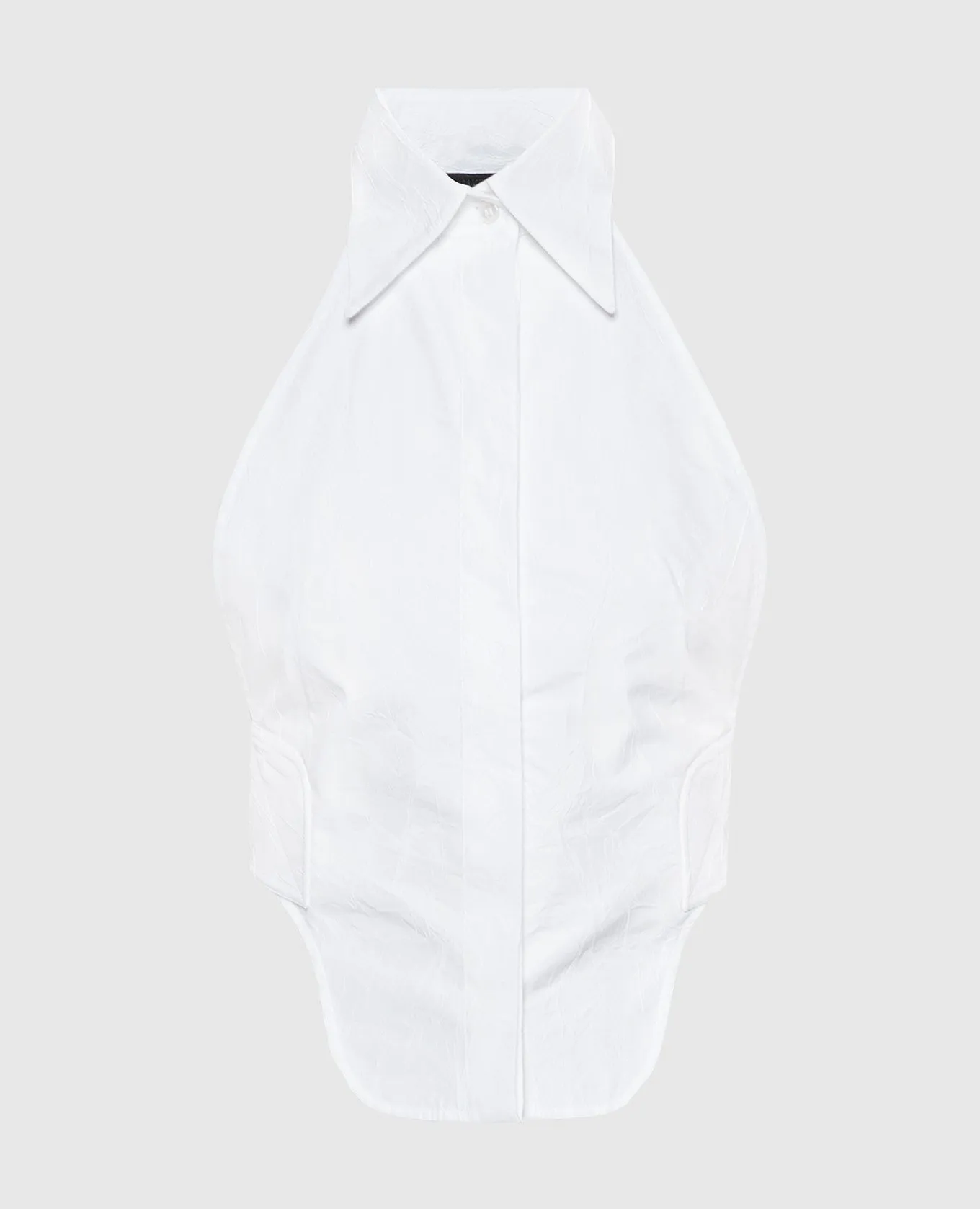 SSHEENA CARINO top bianco con effetto mietitore 24SSCUTETS24003