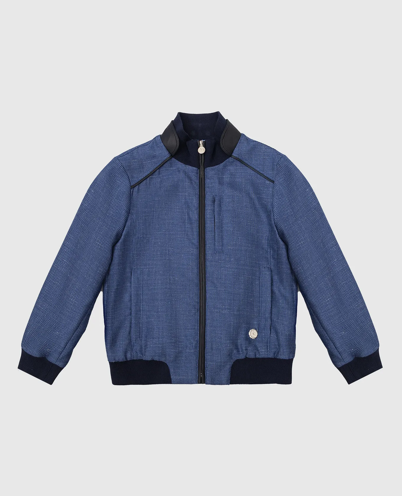 Stefano Ricci Bomber da bambino in lana e cashmere blu YUJ7200040HCQUAD
