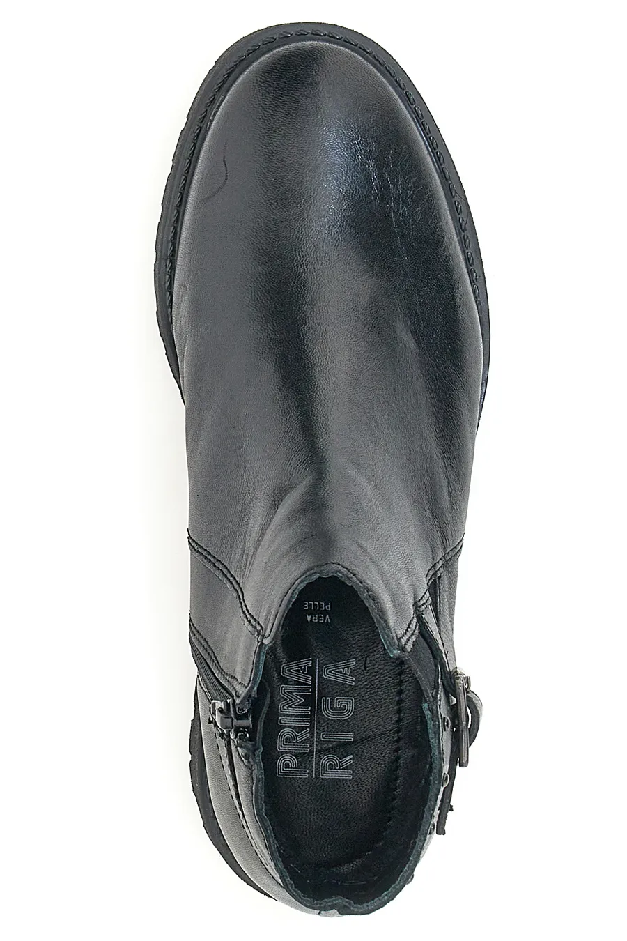 Stivaletti Neri Vera Pelle Prima Riga 504