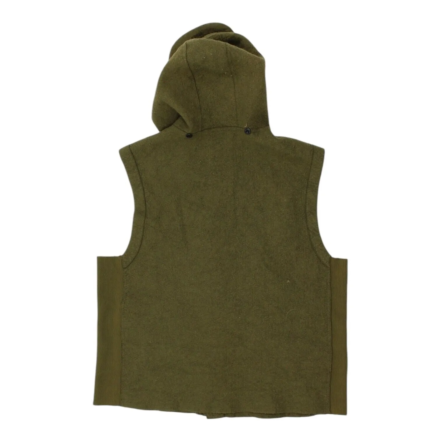 Stone Island Mens Green Sleeveless Hooded Jacket Lining | High End Designer