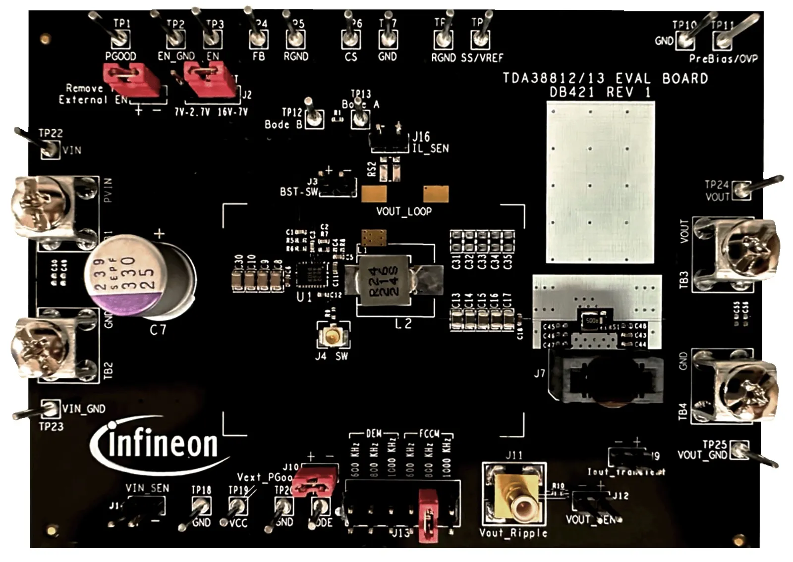 Strumento di sviluppo analogico Infineon EVAL_TDA38825_1VOUT per TDA38825