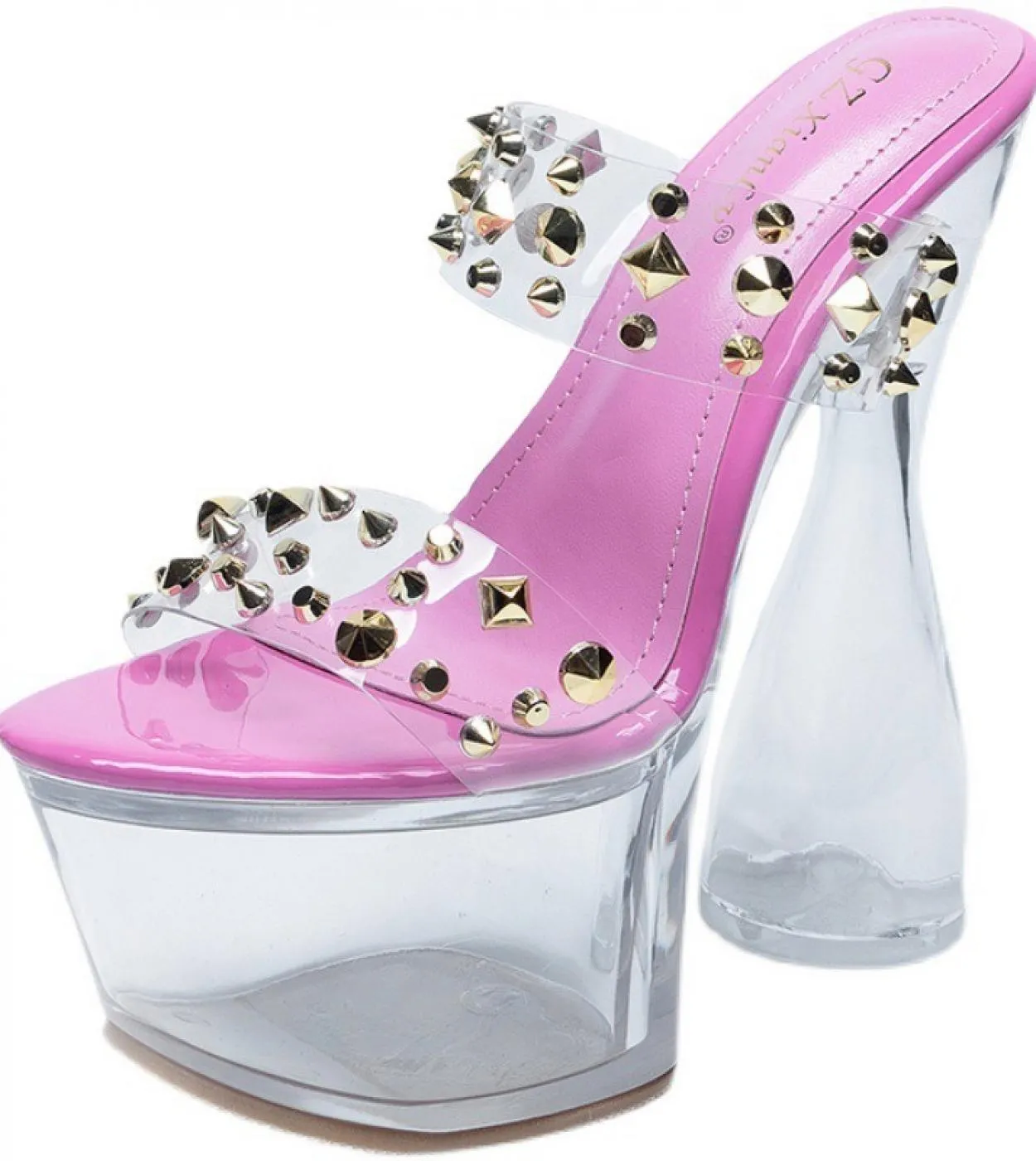 Summer Female High Heels Slippers Transparent Sandals Women Stiletto Stripper Shoes Girls Clear Platform Slides