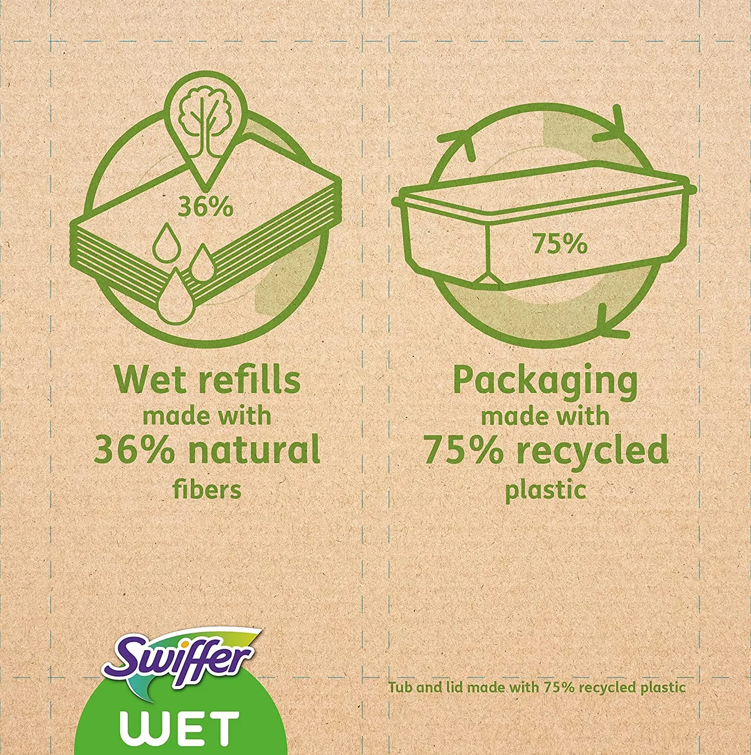 Swiffer Wet Lavapavimenti, 120 Panni Umidi, Limone, Maxi Formato, Pulizia Igienica Profonda, Rimuove Sporco e Batteri, per Tutti