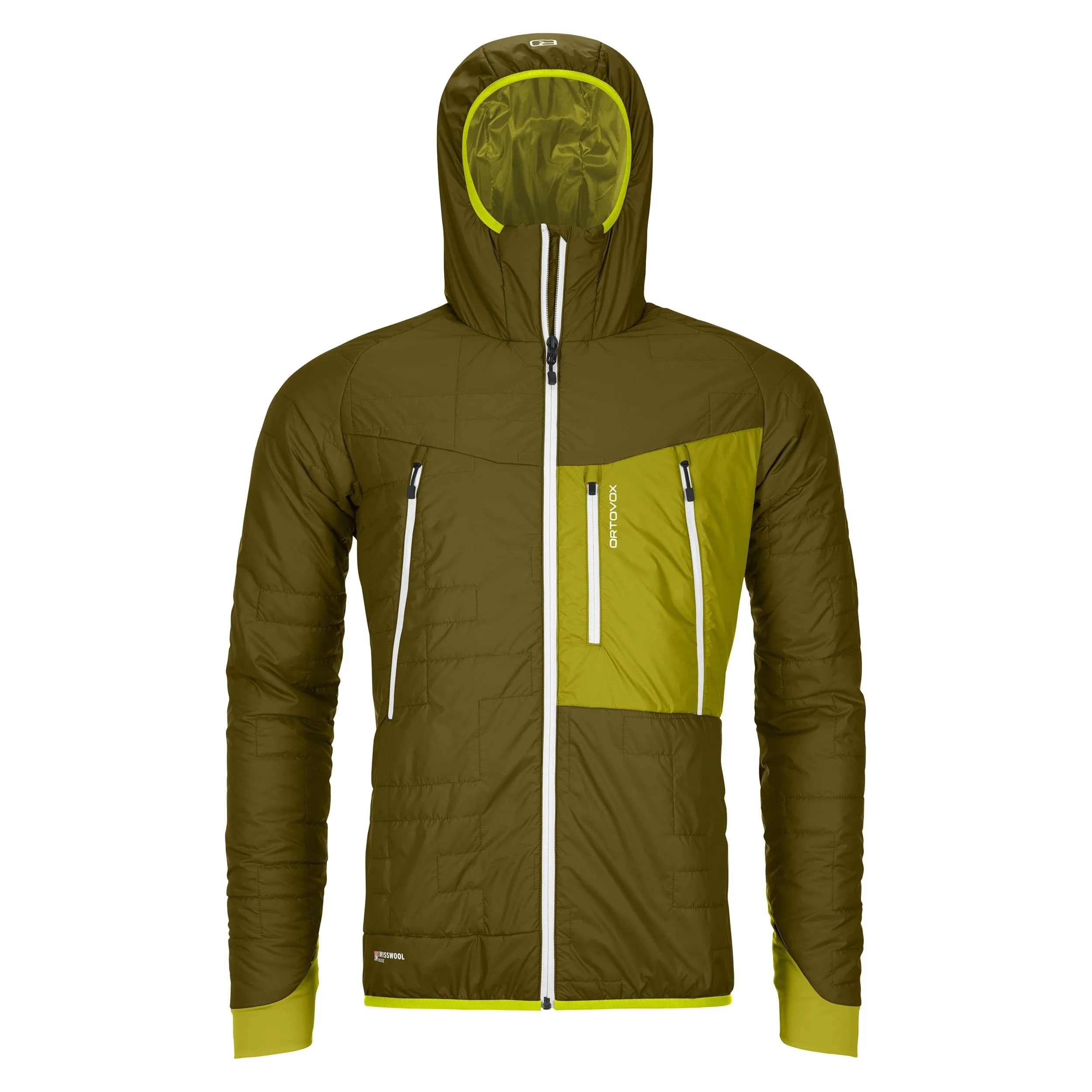 Swisswool Piz BOE Jacket M Secondo Strato Uomo Green Moss