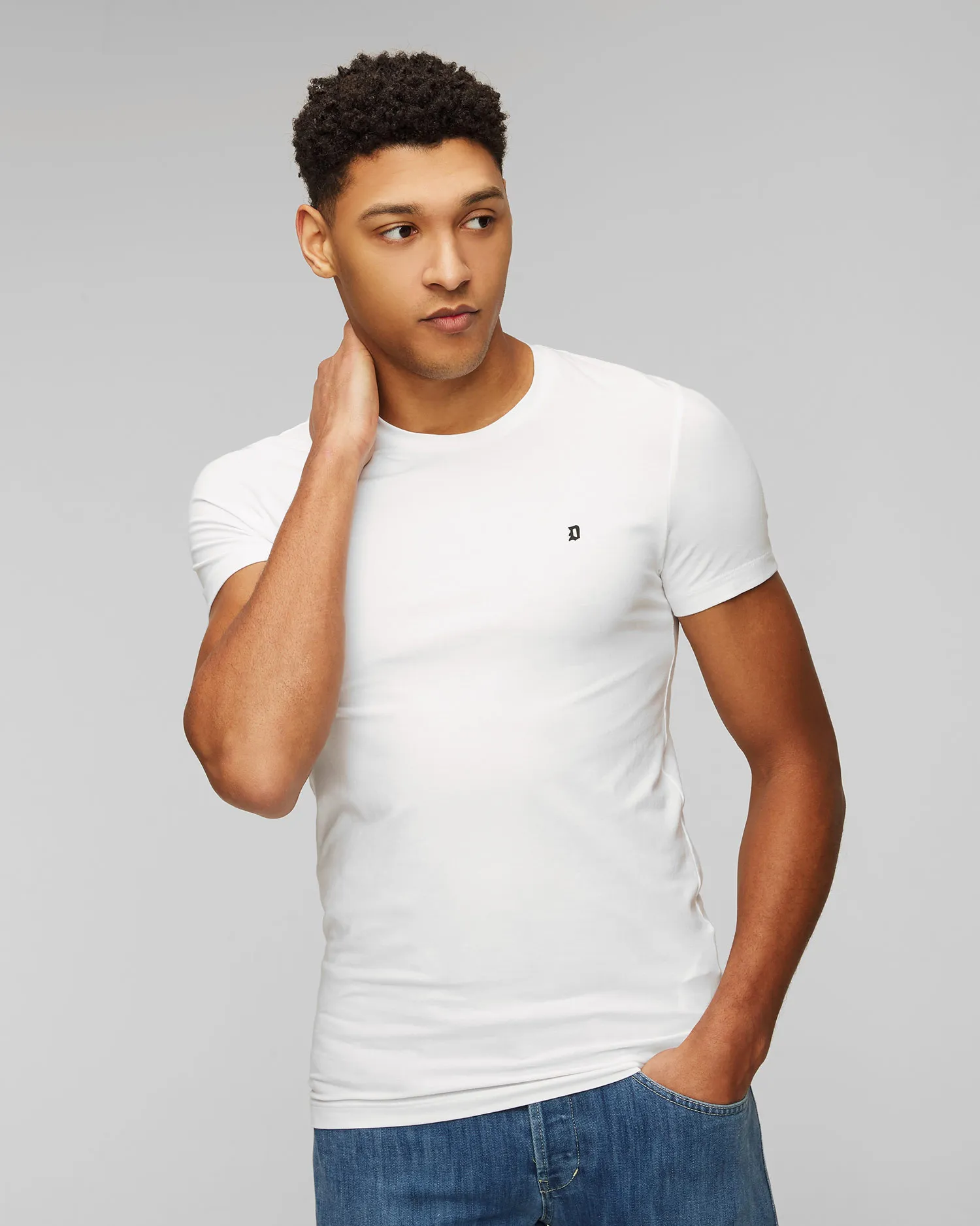 T-shirt bianca da uomo Dondup US221JS0125UZL4-o