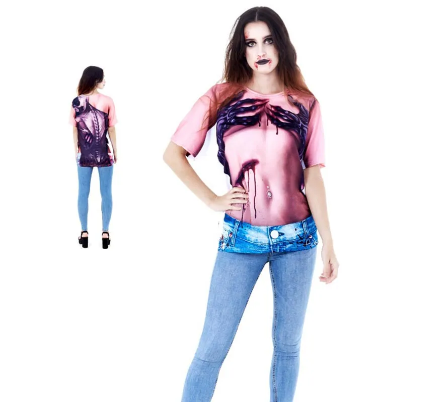 T-shirt da donna con stampa di Halloween