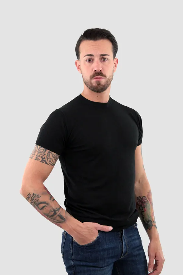 T-SHIRT DI LINO ADAM NERA 