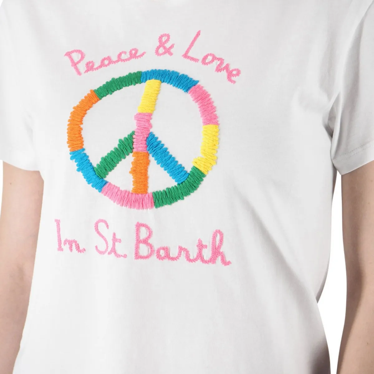 T-Shirt Emilie Con Ricamo Peace Love