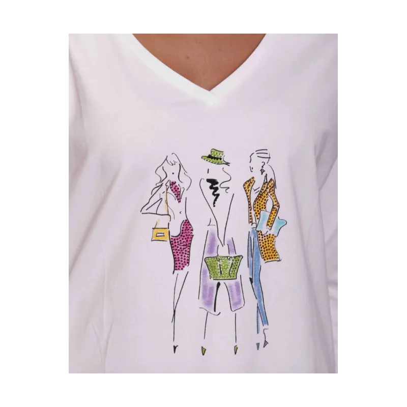 T-SHIRT MANICA 3/4 CON STAMPA SHOPPING