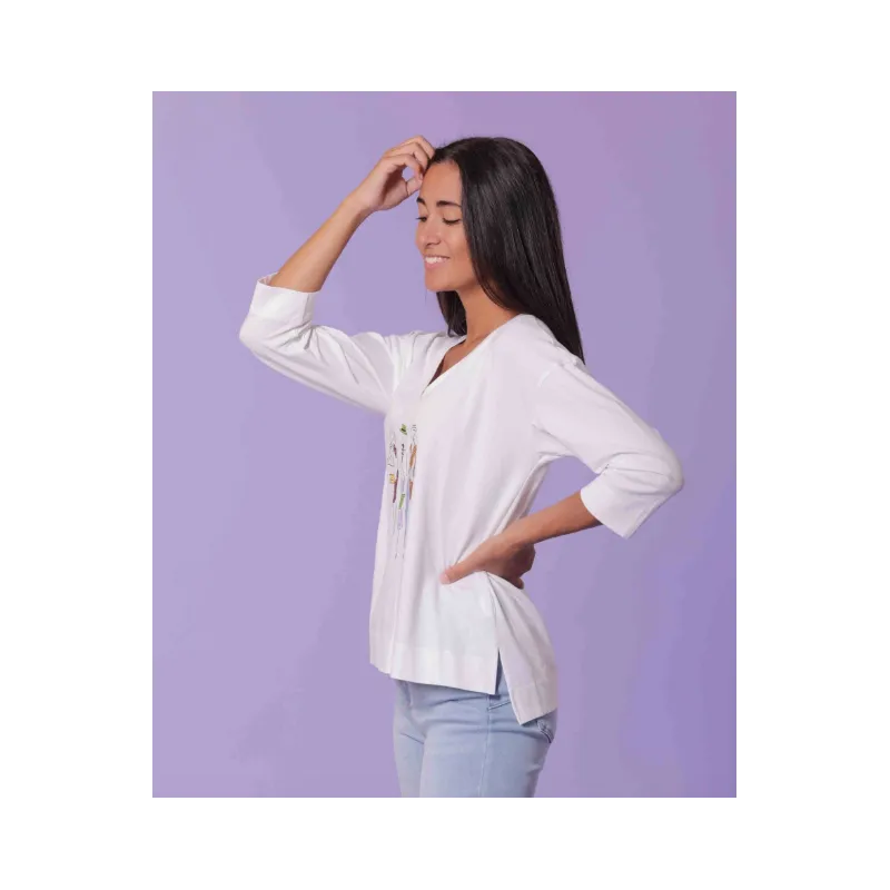 T-SHIRT MANICA 3/4 CON STAMPA SHOPPING