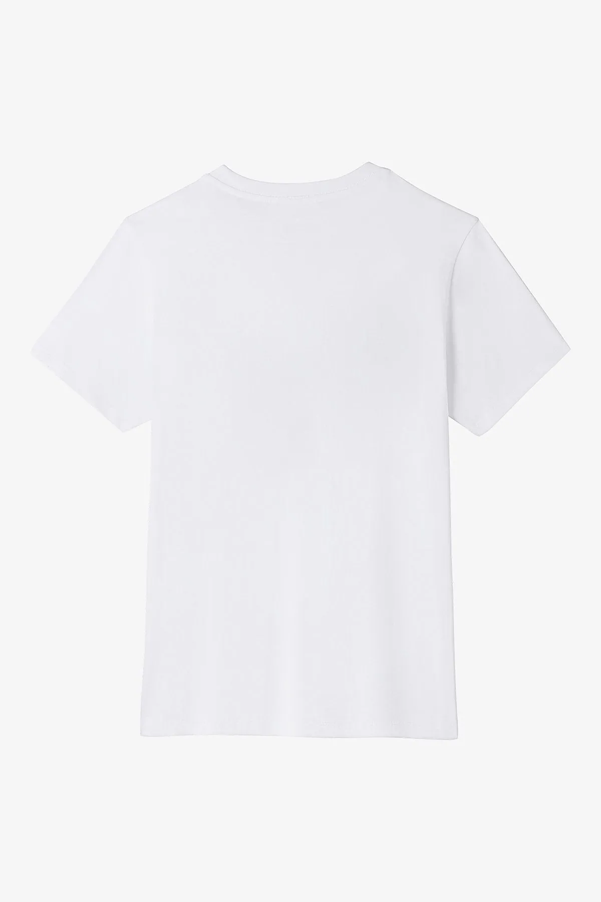 T-Shirt VOGUE bianca con logo stampato tono su tono-