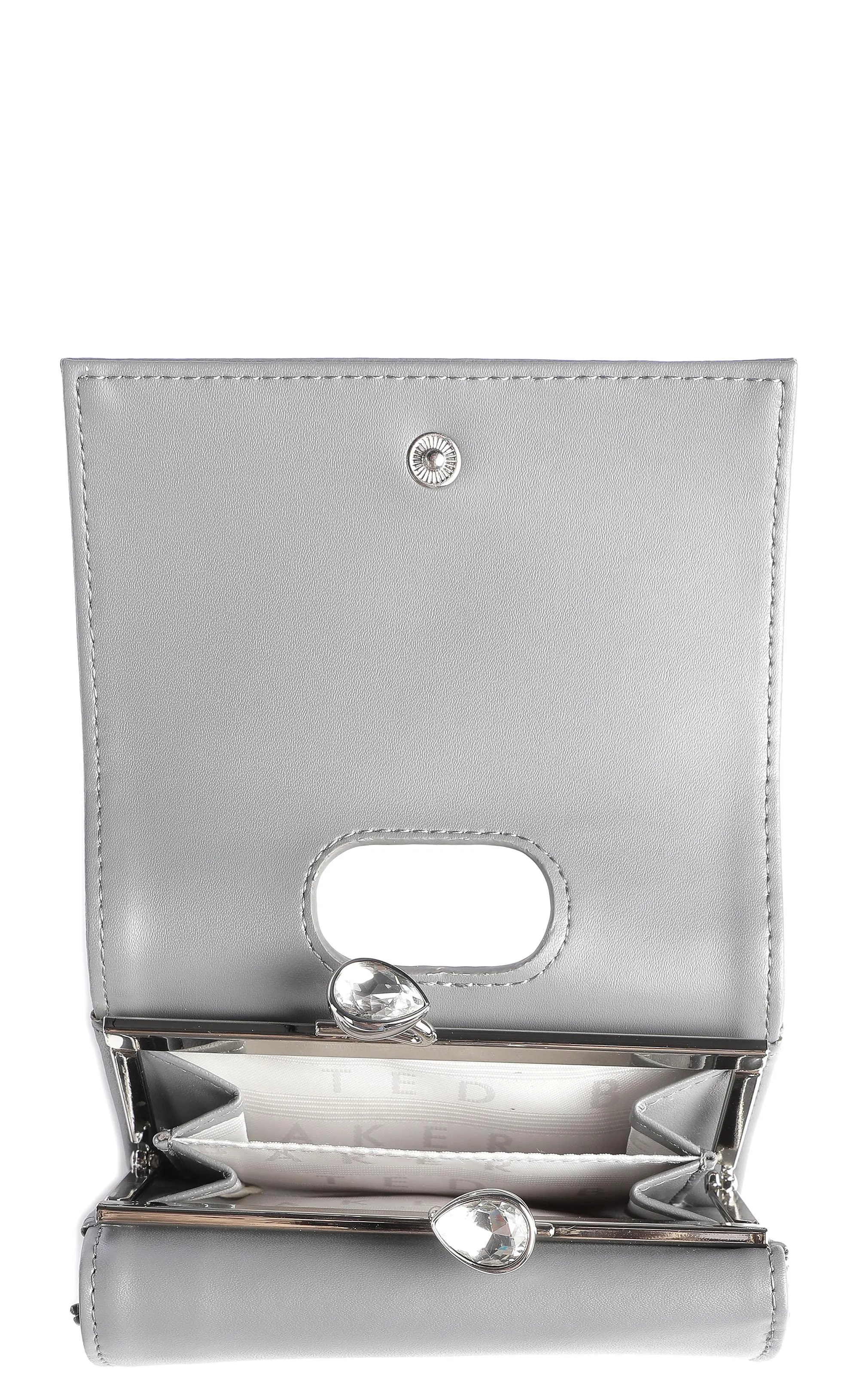  Ted Baker Alyesha Portafoglio pelle di vacchetta grana grigio  