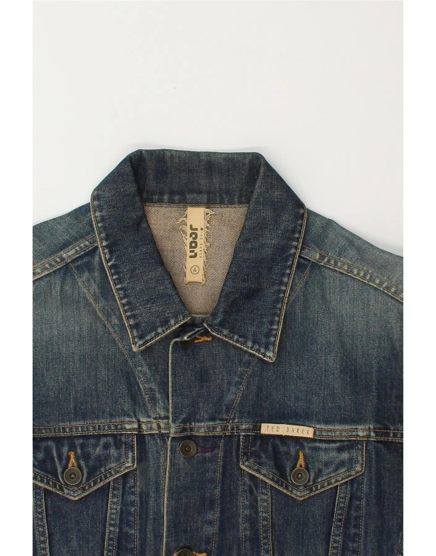 TED BAKER Mens Denim Jacket Size 4 Large Blue