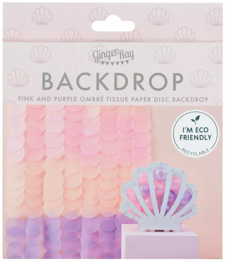 Tenda in carta velina rosa e viola 1,8 m