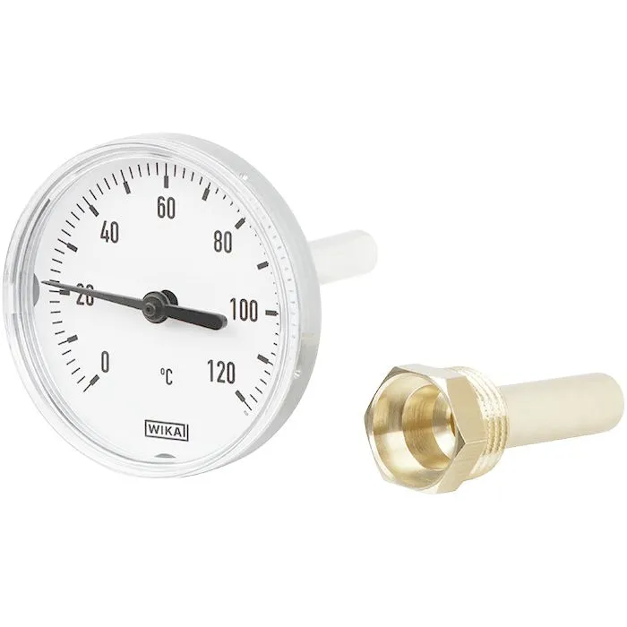 Termometro a quadrante WIKA, 0 → +60 °C, Ø quadrante 80mm, Quadrante