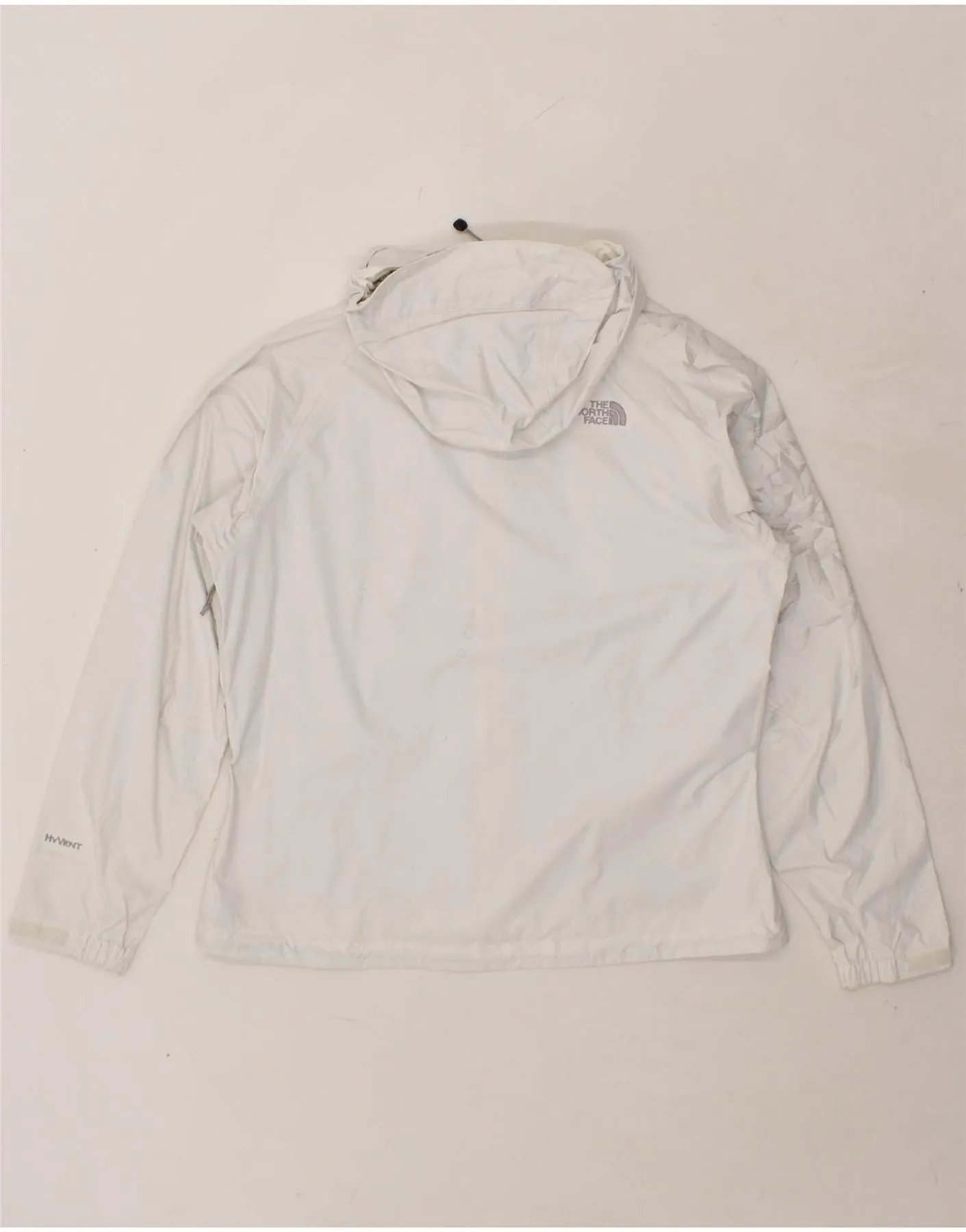 THE NORTH FACE Womens Abstract Pattern Rain Jacket UK 10 Small  White