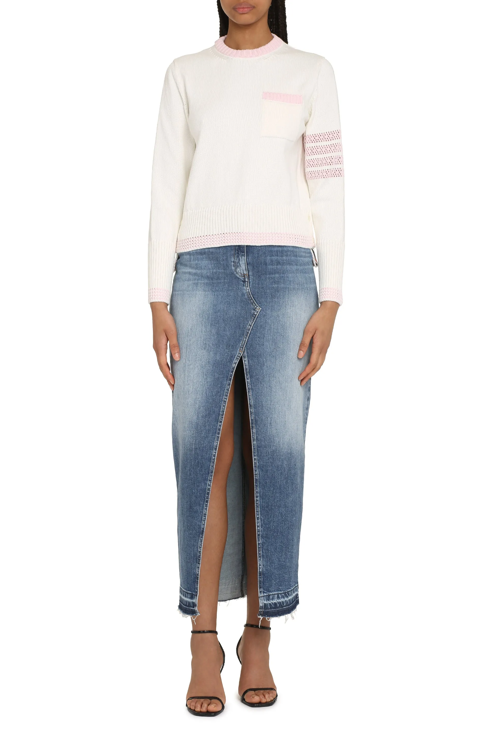 Thom Browne Maglione girocollo in cotone