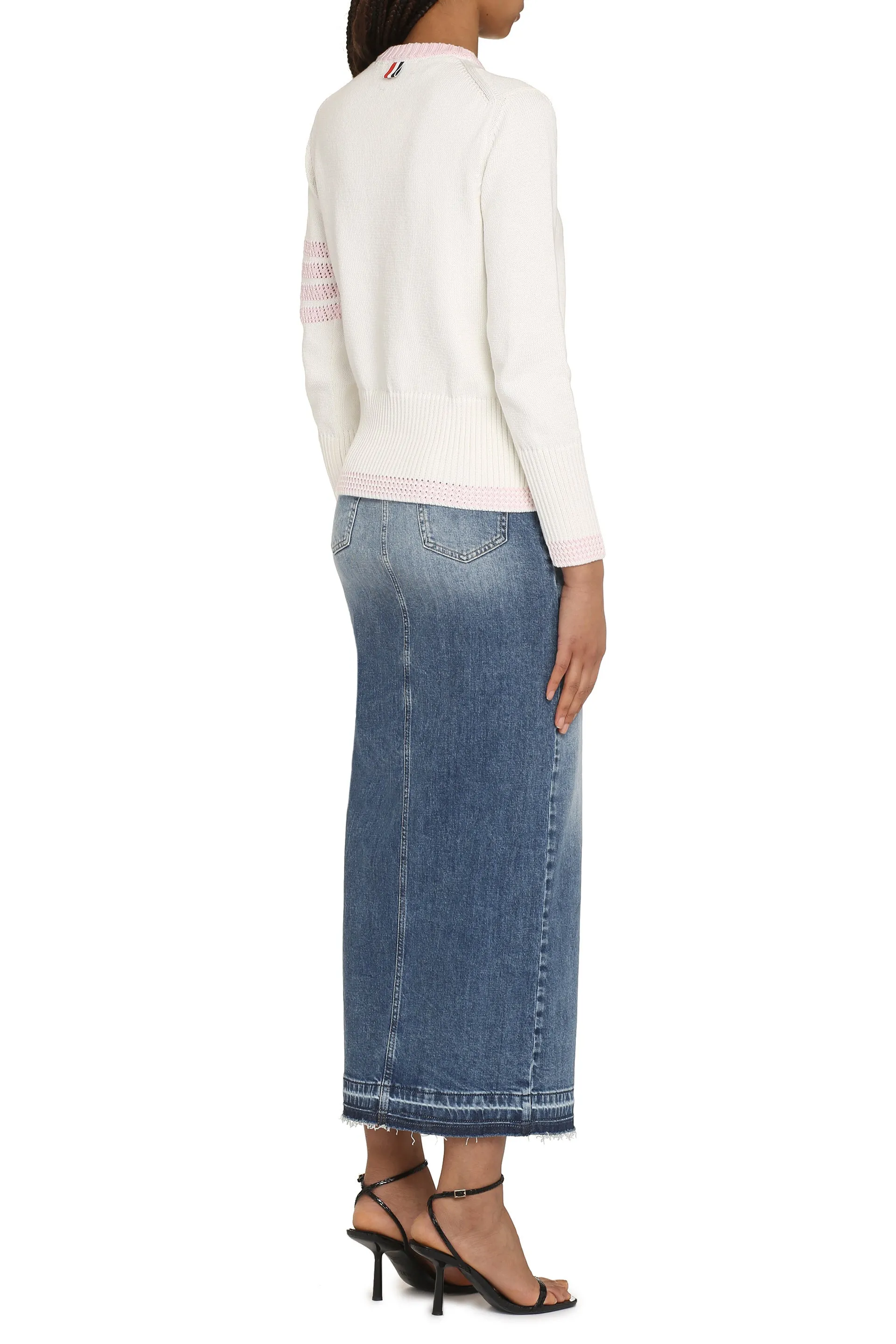 Thom Browne Maglione girocollo in cotone