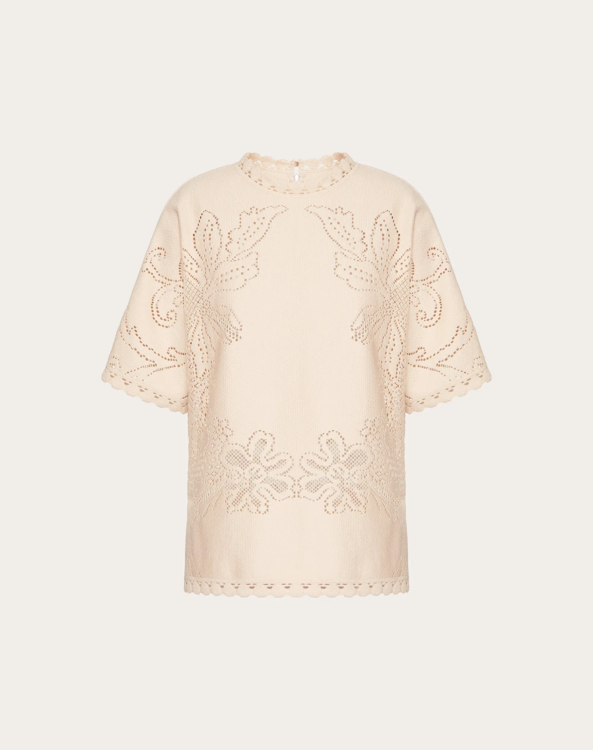 TOP IN VALENTINO COTTON GUIPURE JARDIN PLAT