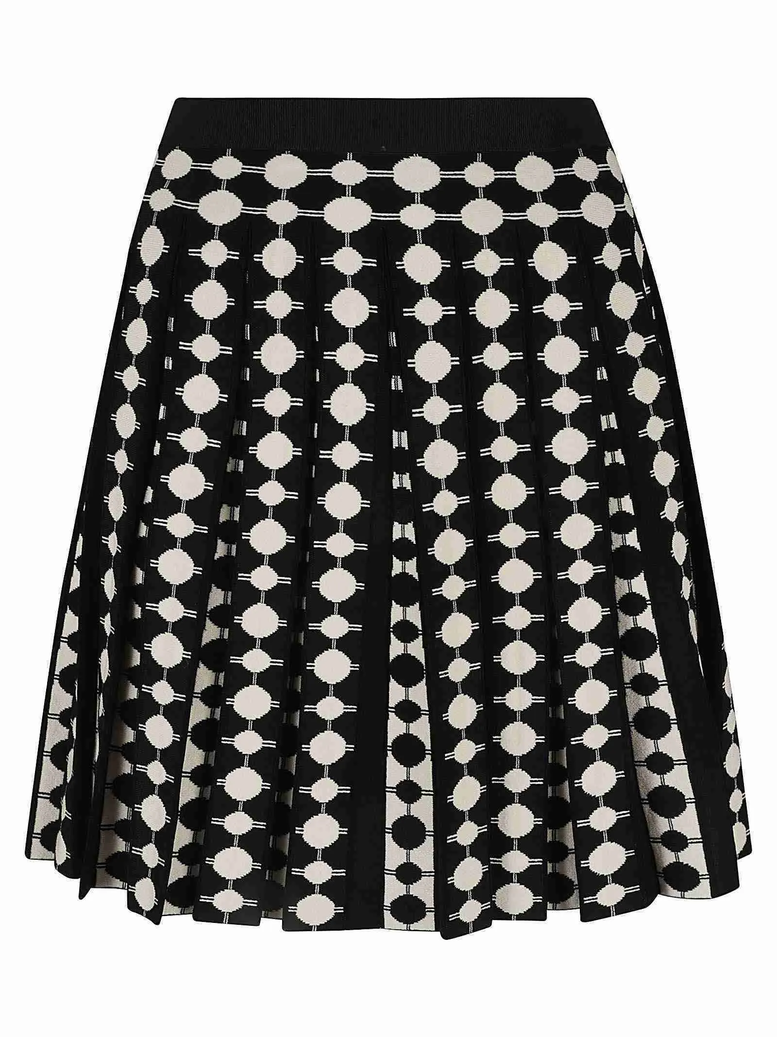 TORY BURCHKnit Jacquard Skirt Black / Vanilla Flower