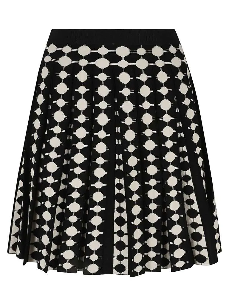 TORY BURCHKnit Jacquard Skirt Black / Vanilla Flower