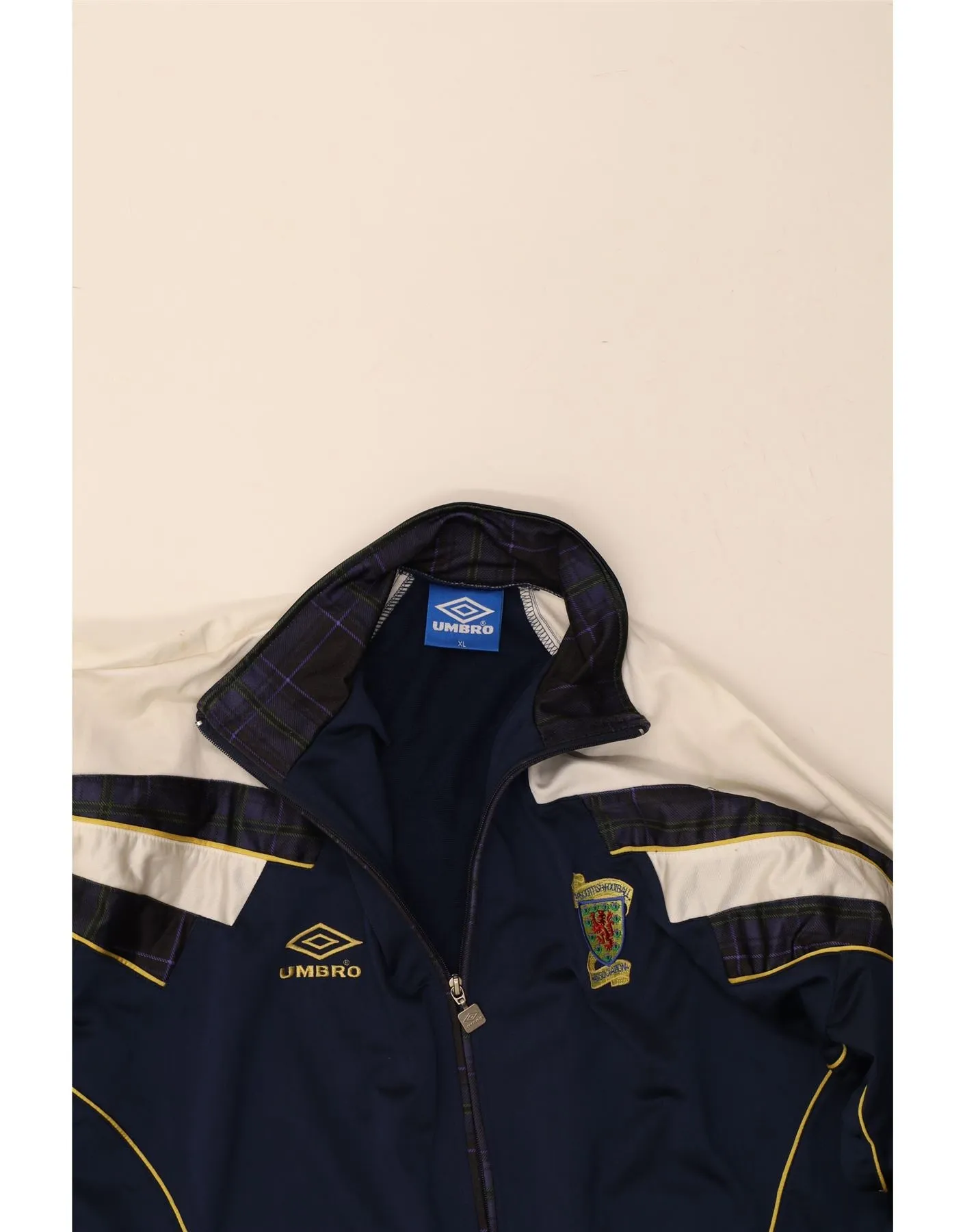 UMBRO Mens Scotland 1996-1998 Tracksuit Top Jacket XL Navy Blue
