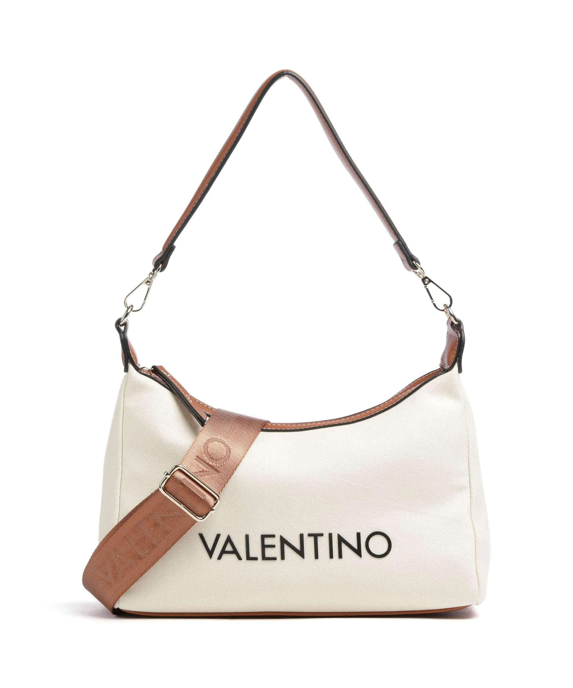  Valentino Bags Leith Borsa a spalla cotone avorio/marrone  
