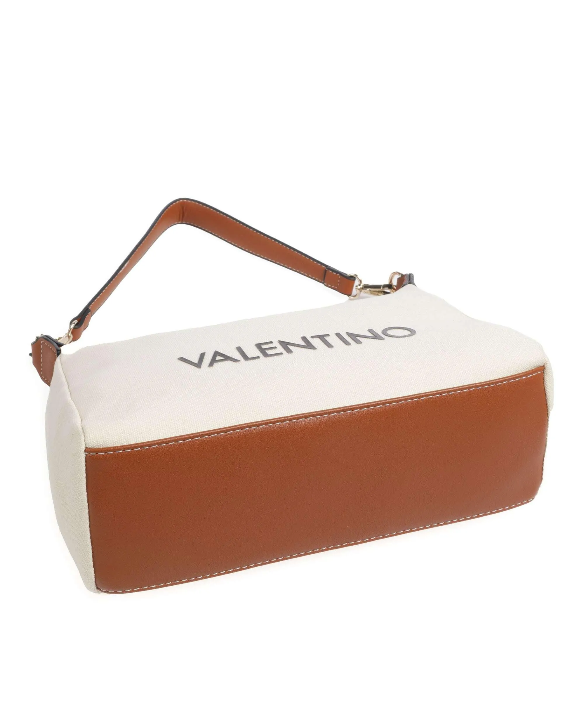  Valentino Bags Leith Borsa a spalla cotone avorio/marrone  