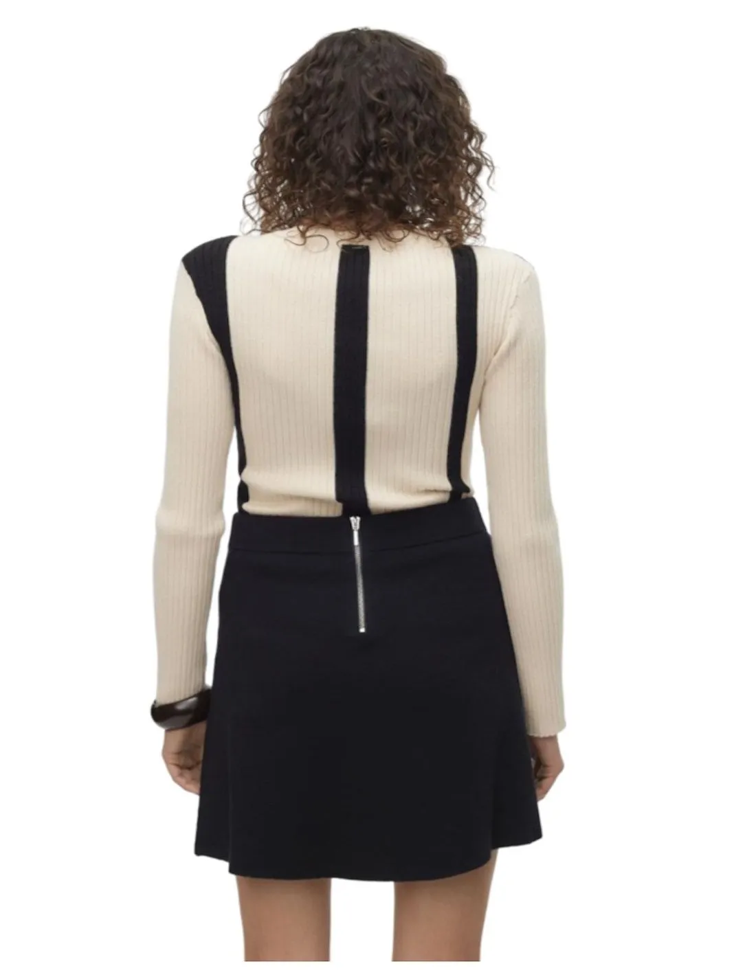 VERO MODA DONNA GOLD NEW RIB LS O-NECK PULLOVER