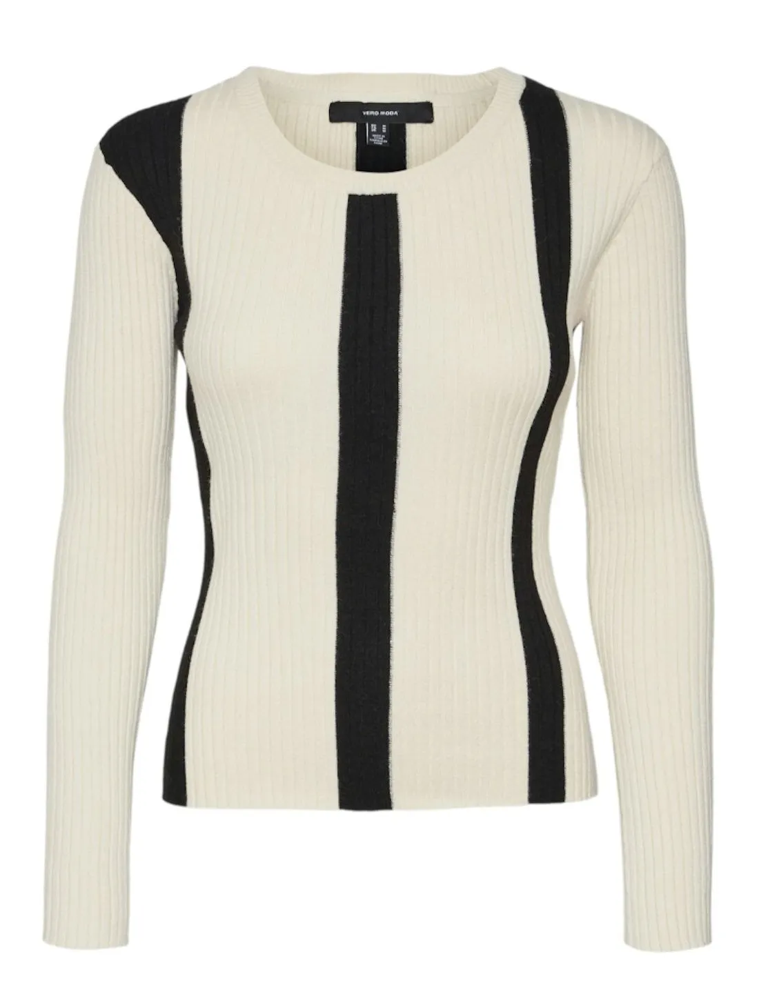 VERO MODA DONNA GOLD NEW RIB LS O-NECK PULLOVER