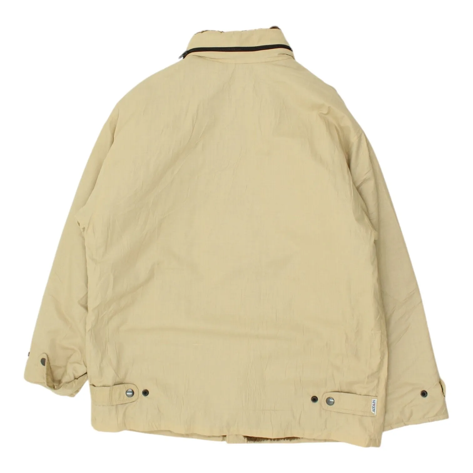 Vintage Mens Beige Fleece Lined Jacket | High End Luxury Coat VTG