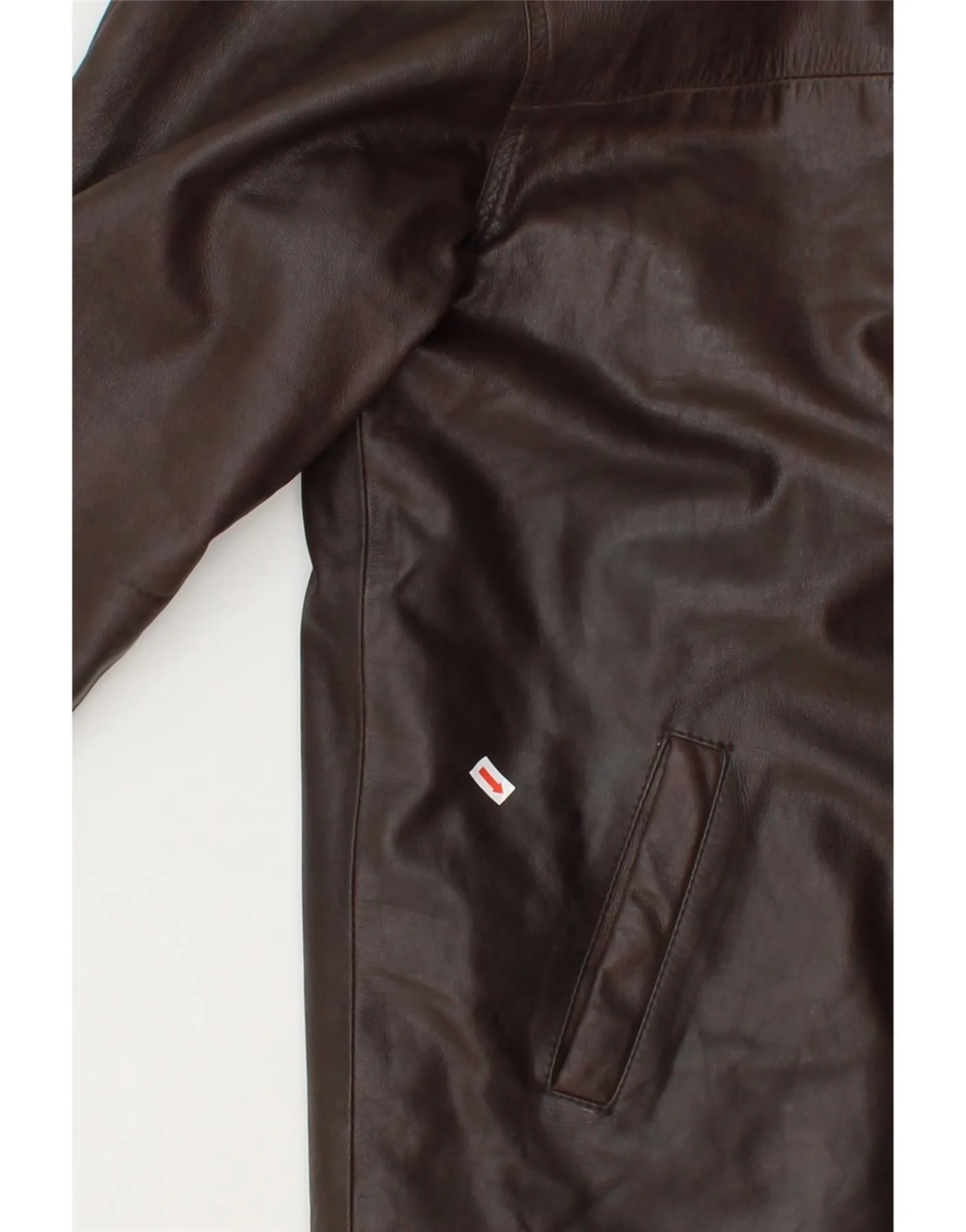 VINTAGE Mens Leather Jacket UK 40 Large Brown Leather