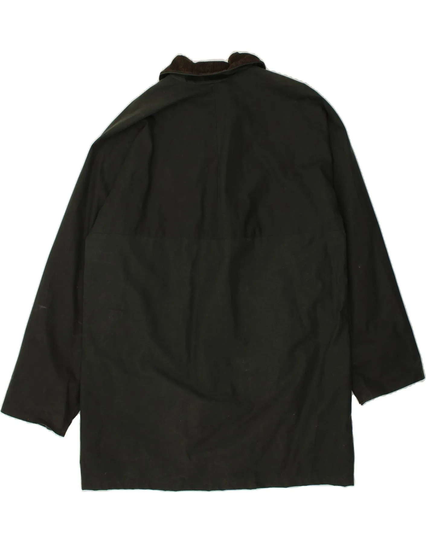 VINTAGE Mens Waxed Cotton Jacket UK 42 XL Green Cotton