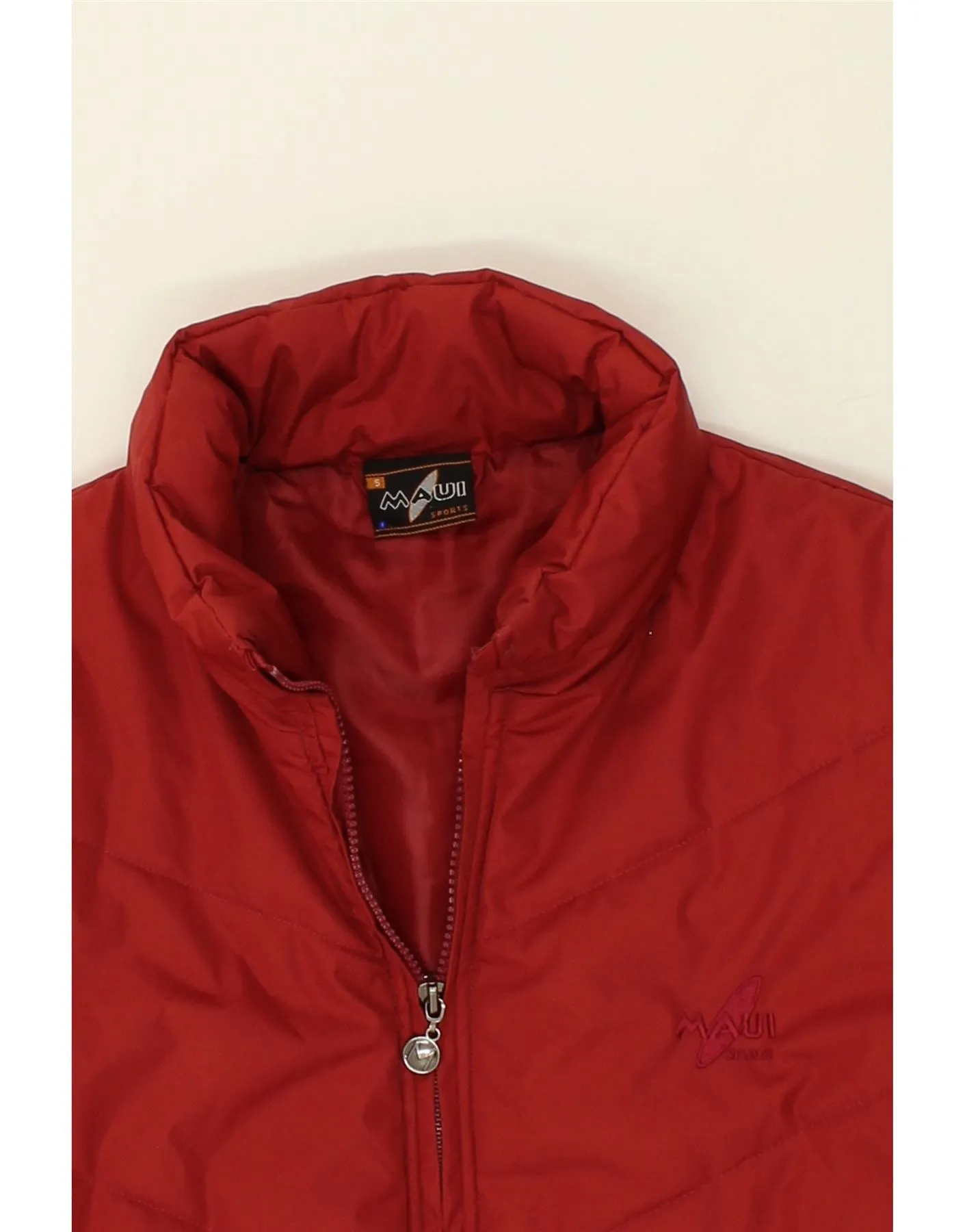 VINTAGE Womens Loose Fit Padded Jacket UK 10 Small Red