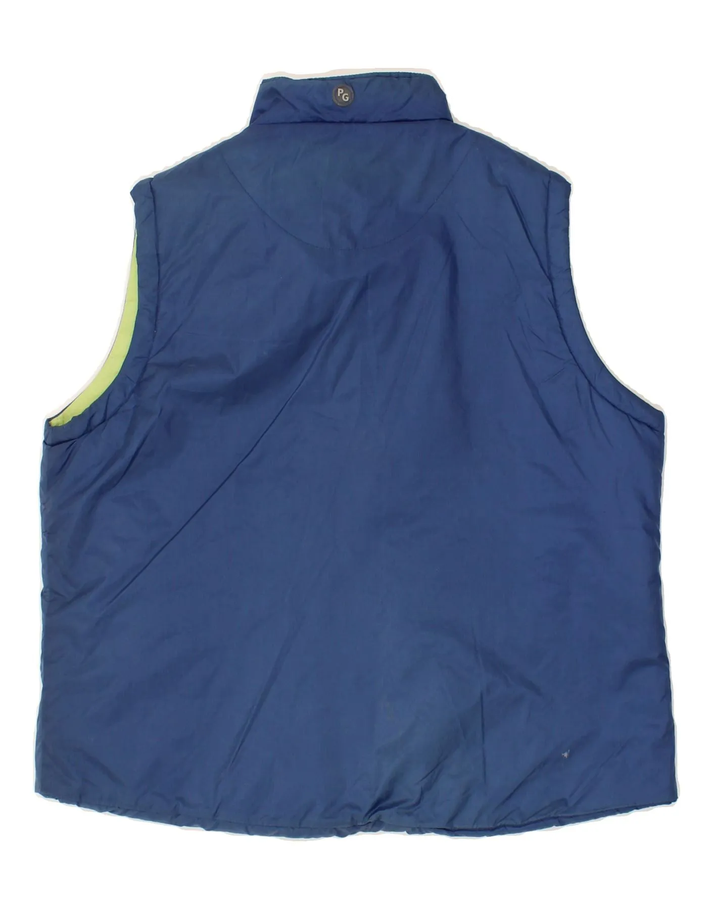 VINTAGE Womens Sleeveless Windbreaker Jacket UK 18 XL Blue Polyester