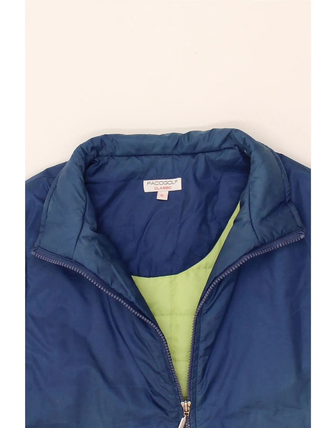 VINTAGE Womens Sleeveless Windbreaker Jacket UK 18 XL Blue Polyester