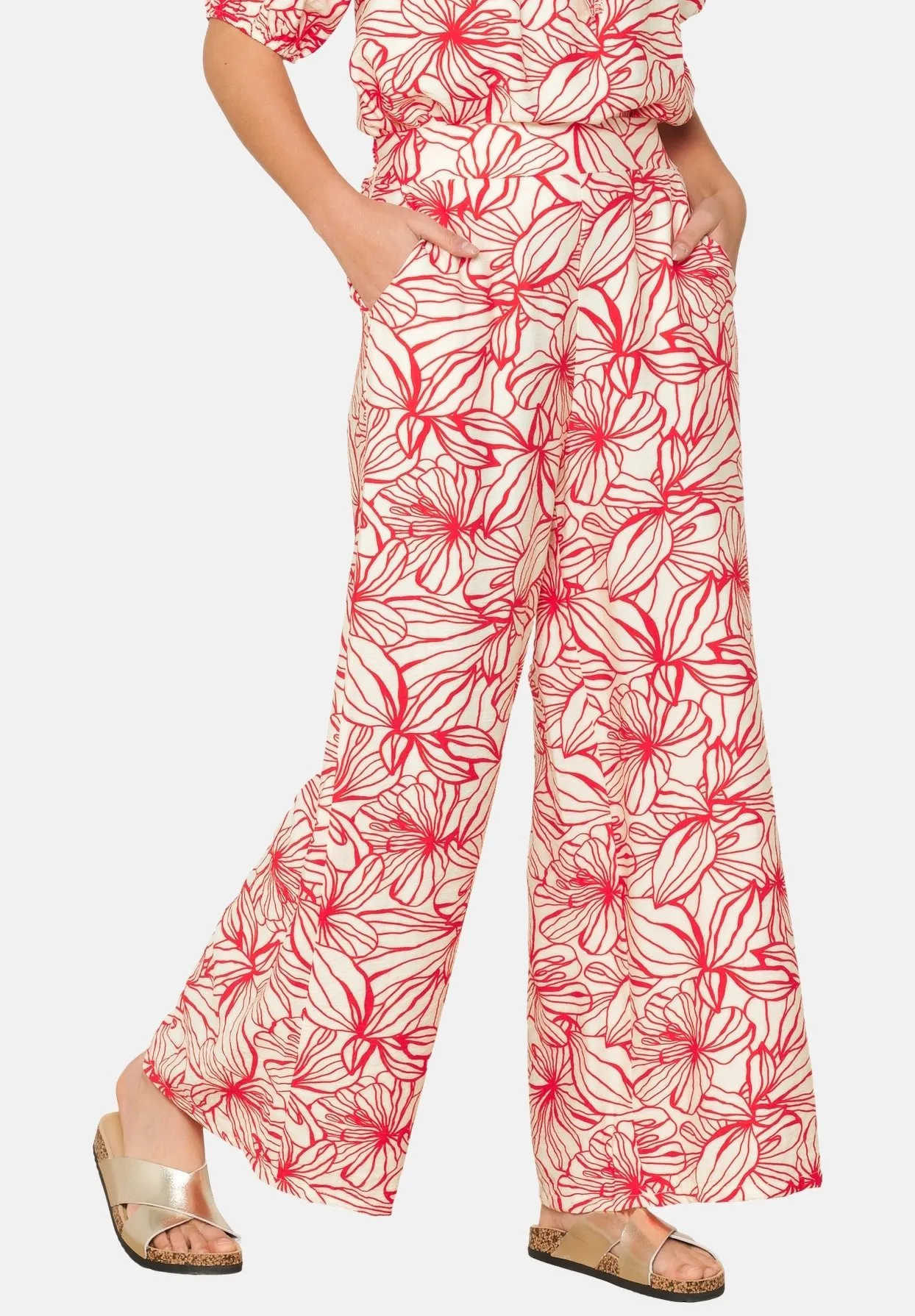 WITH FLORAL PRINT - Pantaloni