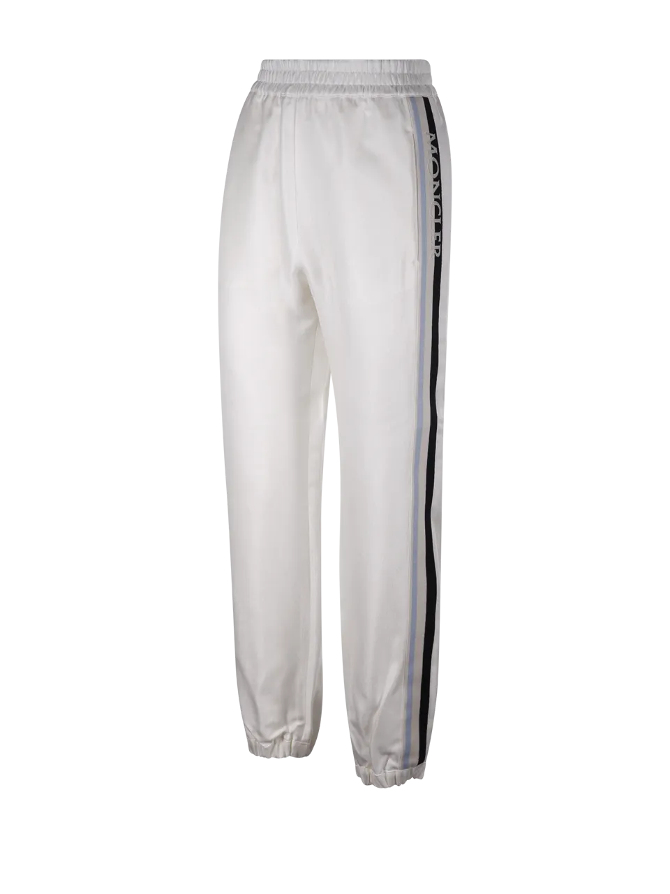 WOMAN MONCLER WHITE POLYESTER TROUSERS