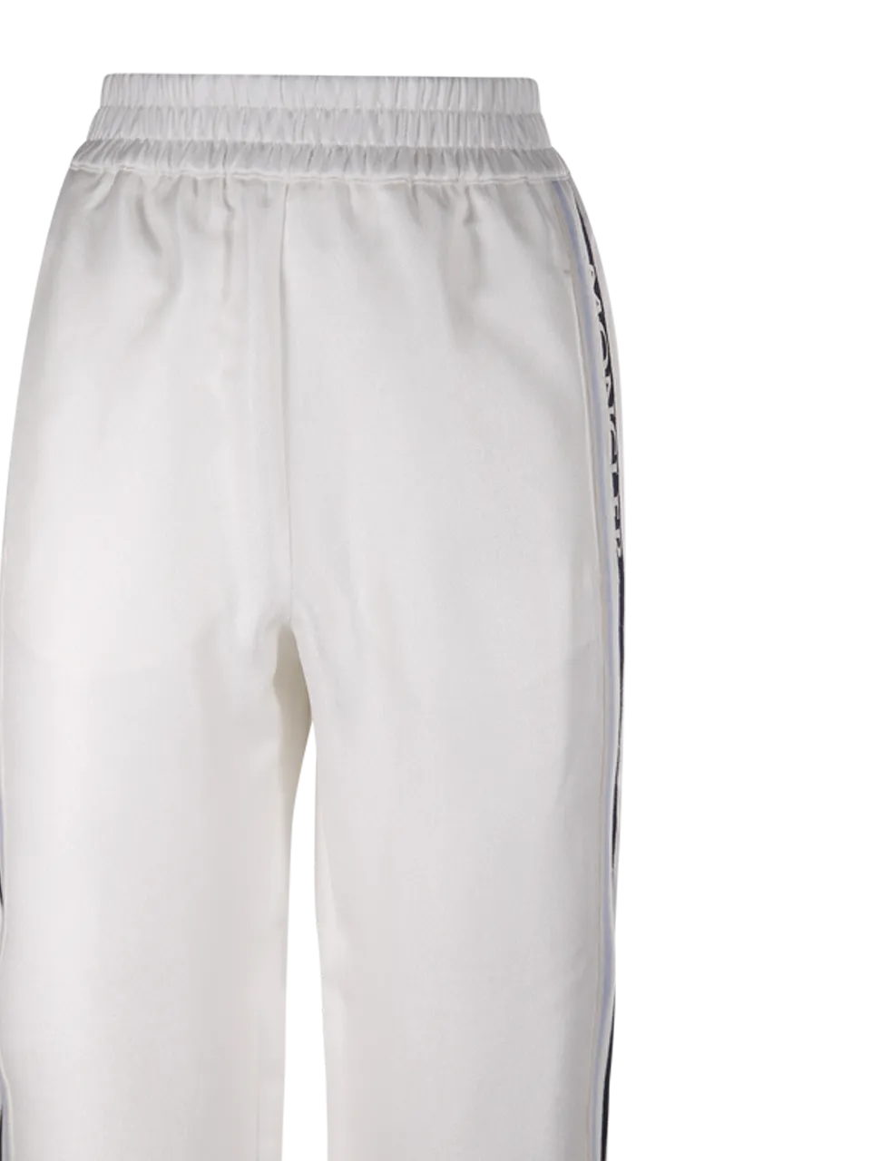 WOMAN MONCLER WHITE POLYESTER TROUSERS