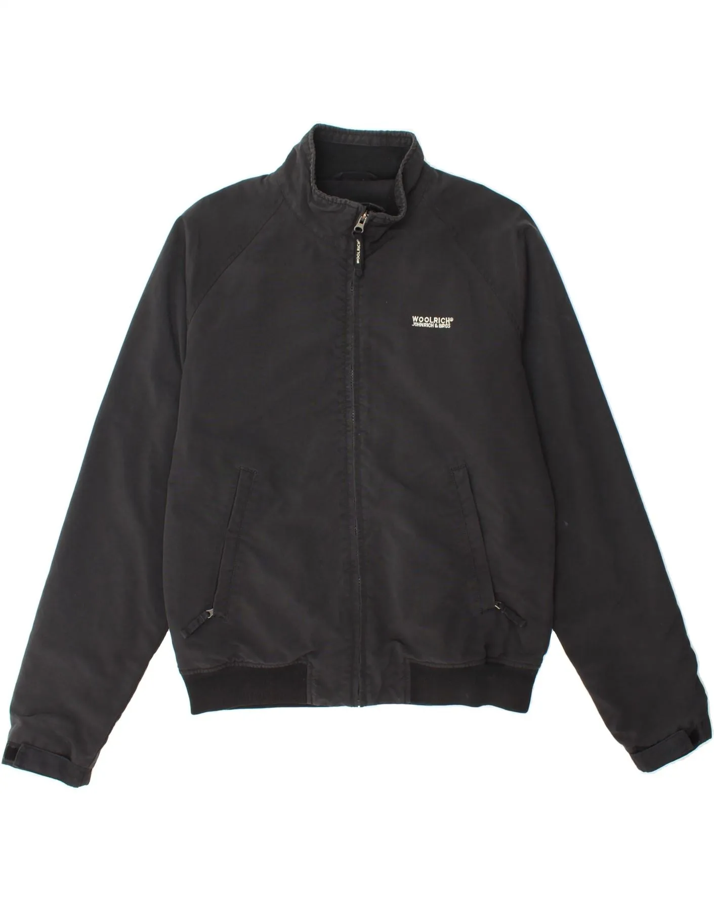 WOOLRICH Mens Bomber Jacket UK 40 Large Black Colourblock