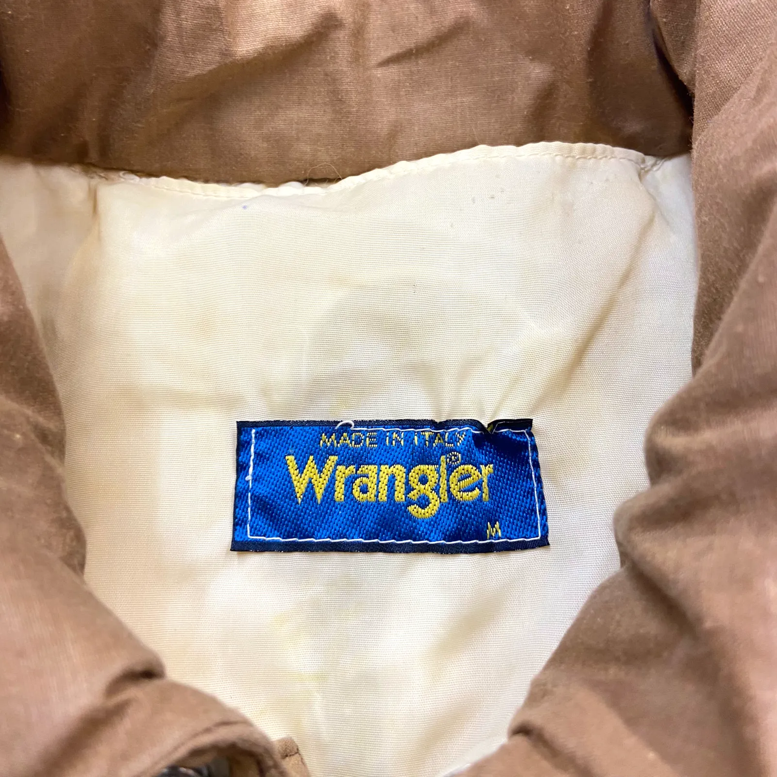 Wrangler Zip Up Padded Coat | Vintage High End Luxury Brown Puffer Jacket VTG