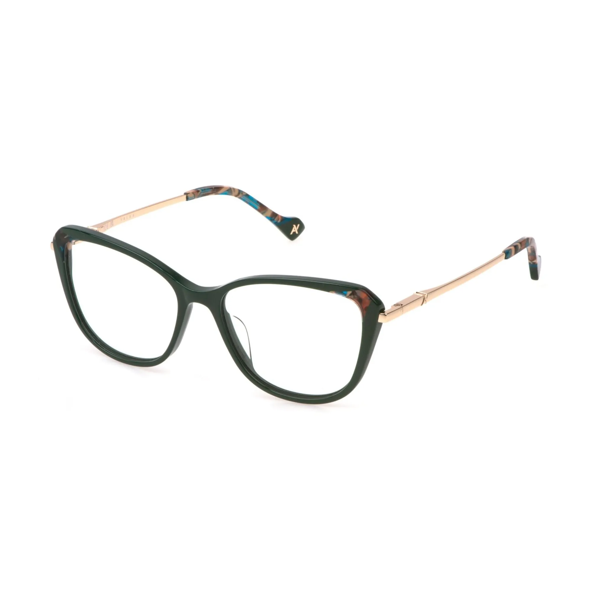   Yalea VYA132 - 0D80 Verde Completamente Lucido | Occhiale Da Vista Donna 