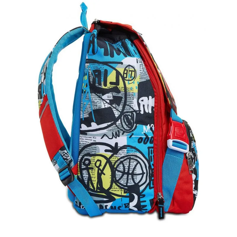 ZAINO SCUOLA SDOPPIABILE BIG SJ GANG SPEEDLED BOY 27X41X22CM 28 LT.LO ZAINO CHE CAMBIA QUANDO VUOI TU SJ SEVEN ITALY