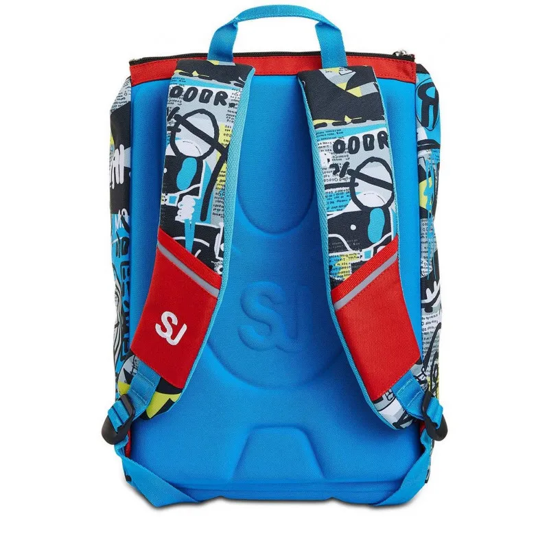 ZAINO SCUOLA SDOPPIABILE BIG SJ GANG SPEEDLED BOY 27X41X22CM 28 LT.LO ZAINO CHE CAMBIA QUANDO VUOI TU SJ SEVEN ITALY